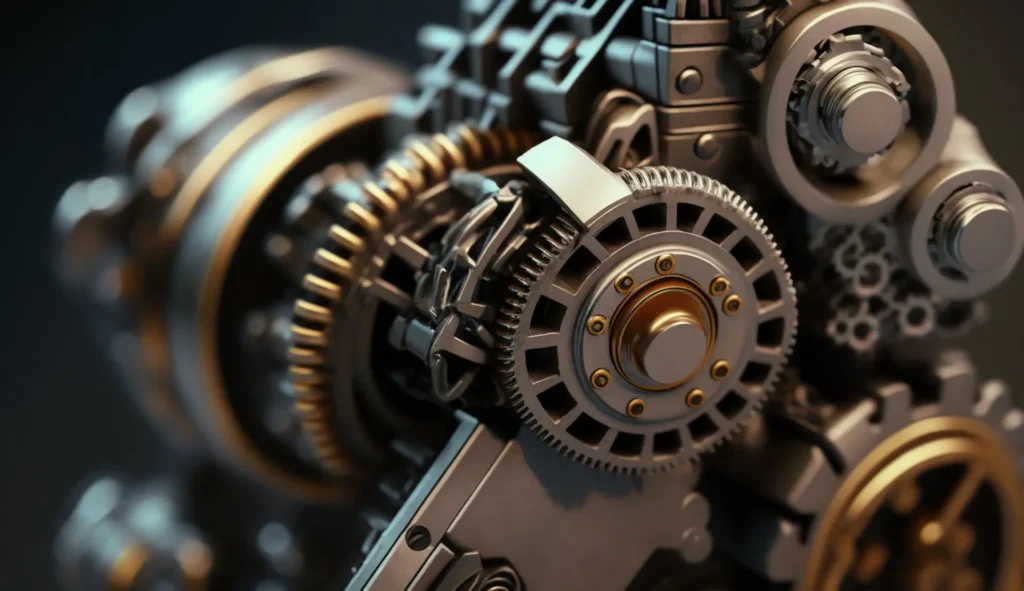 a close up of a machine