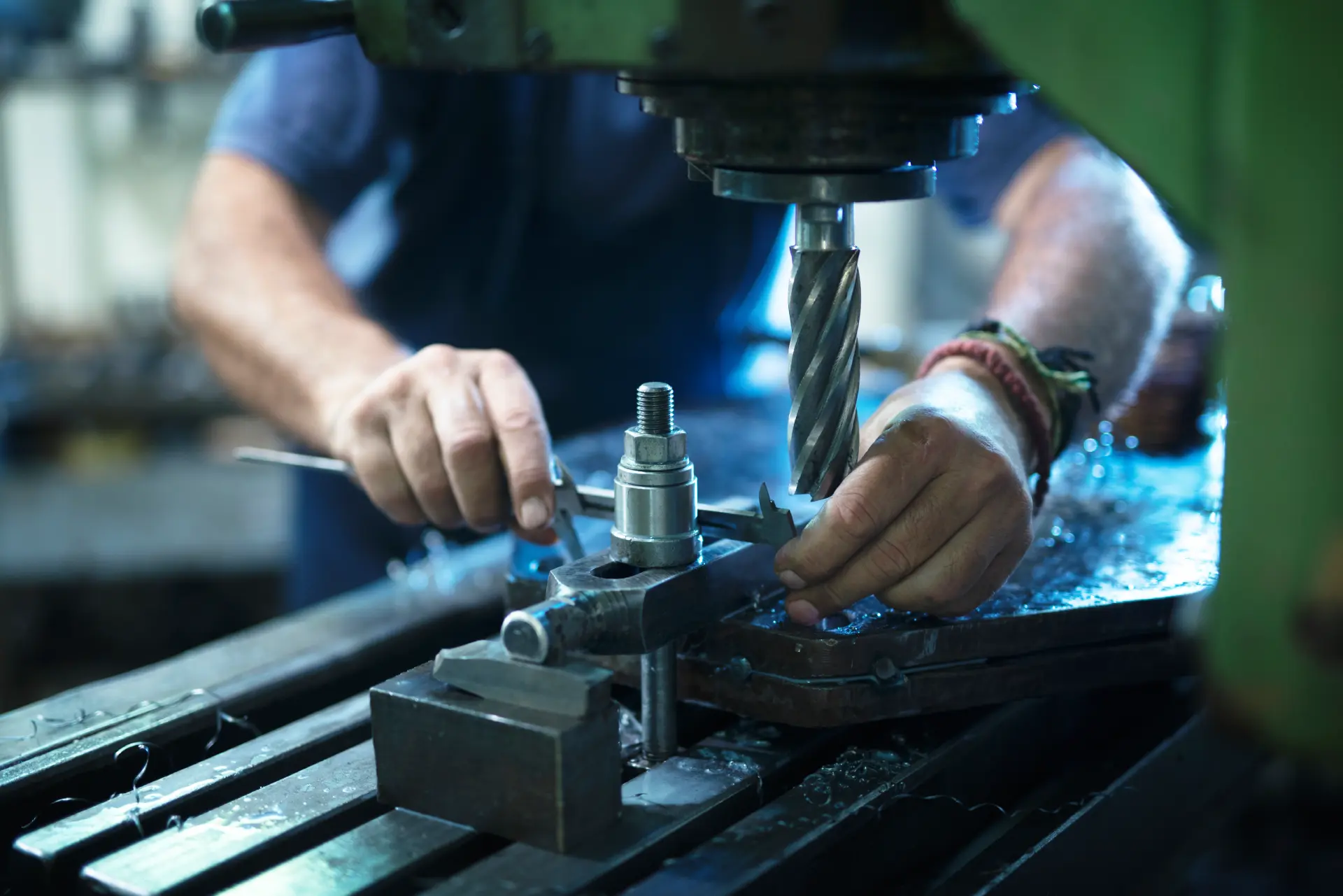 a man working on a machine